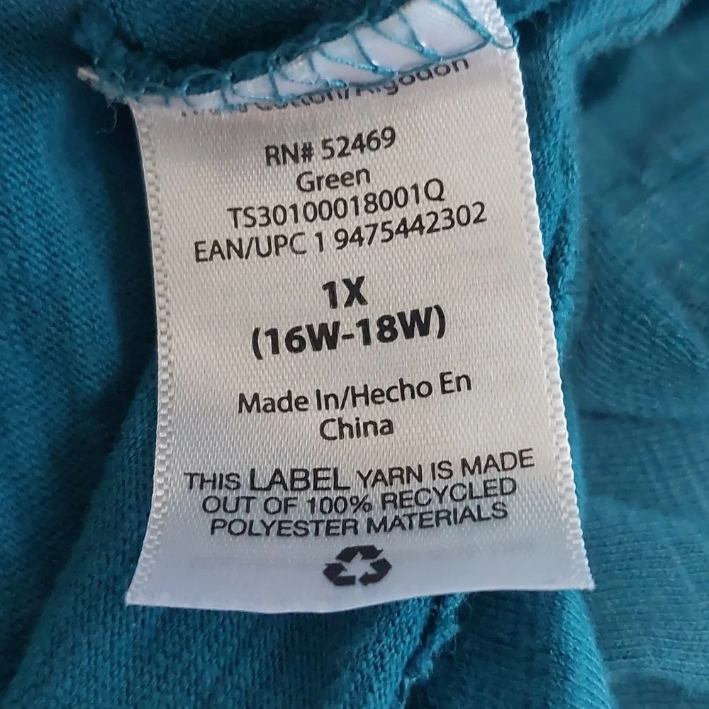 Terra & Sky Teal Dress. Size 1X. So Comfortable . - Picture 6 of 8